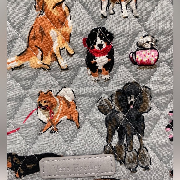 “Vera Bradley” Bucket Crossbody Bag in Cotton- (NWT) “Dog Show”Pattern - Picture 8 of 13